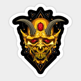 oni mask shinigami Sticker